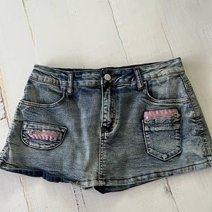 Jean mini skort